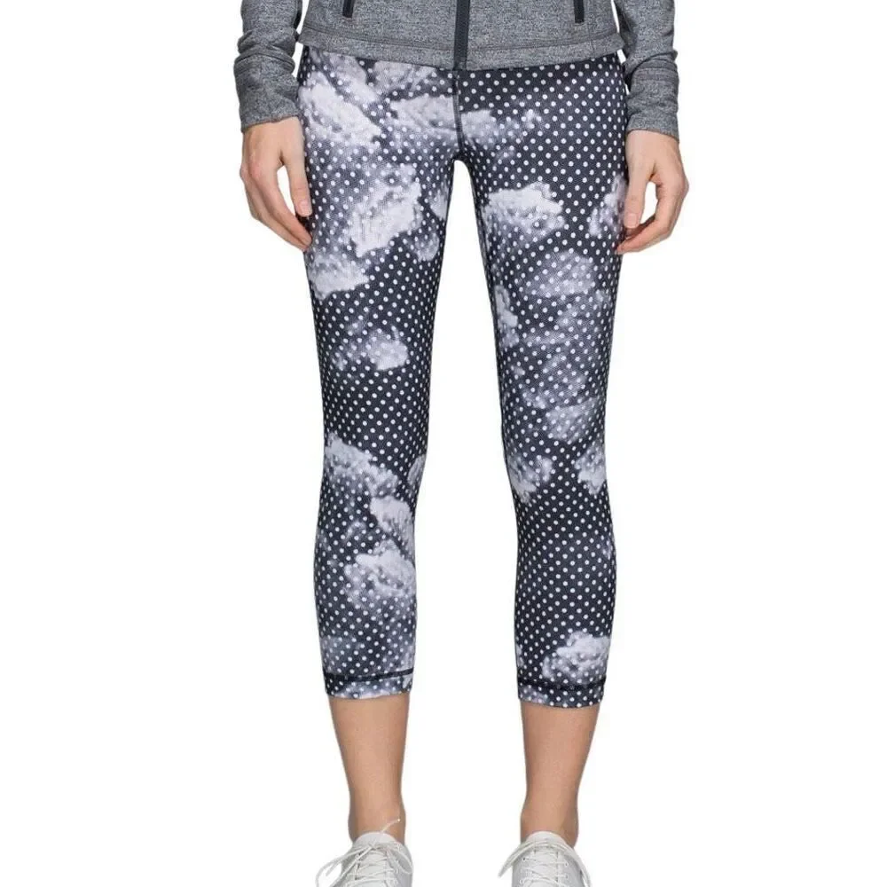 Lululemon Wunder Under Crop Il Dottie‎ Dream Rose Neutral Blush Size 10